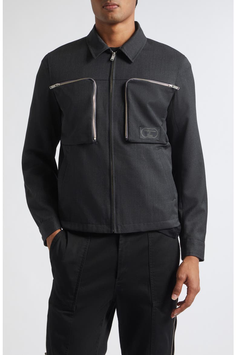 Logo Patch Jacket, Main, color, CHARCOAL