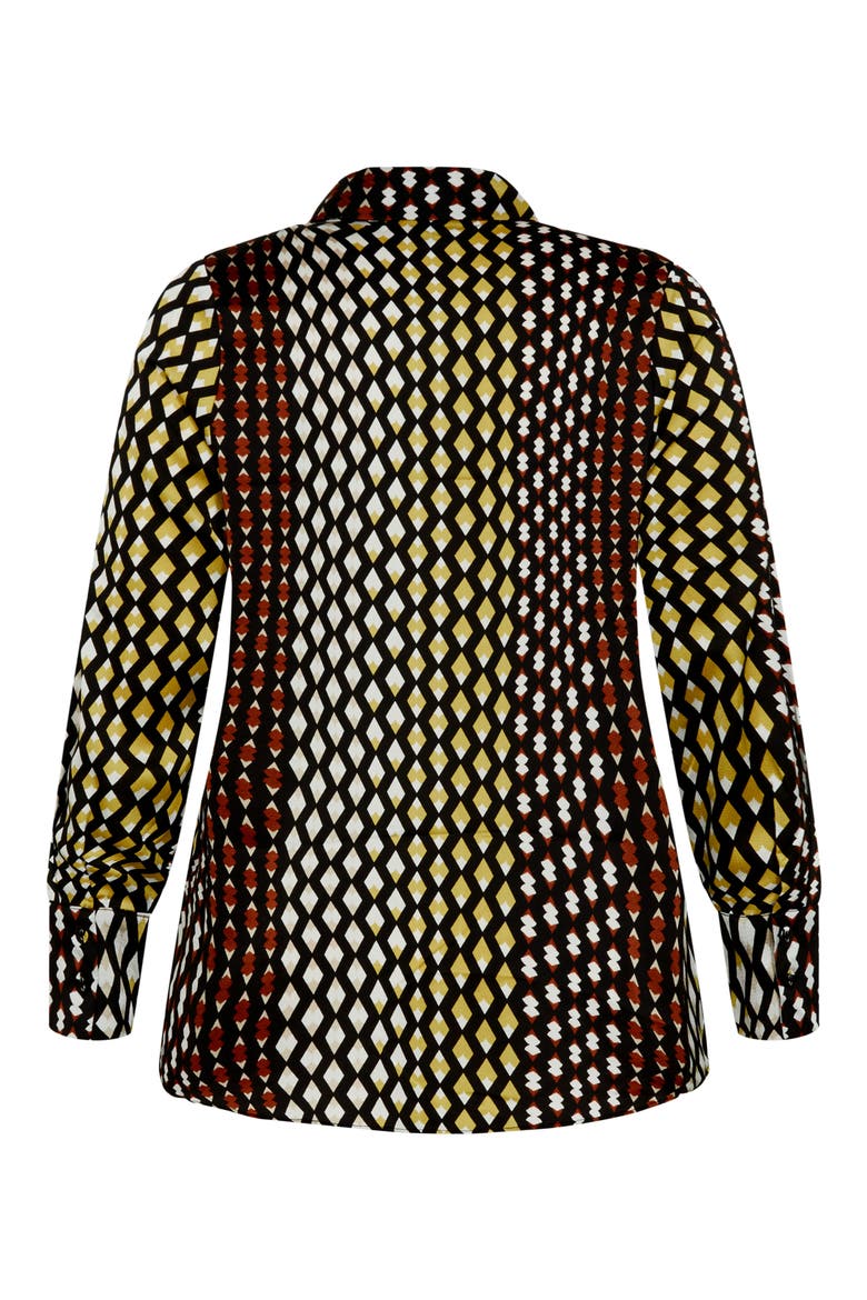 Genevieve Mix Print Long Sleeve Shirt, Alternate, color, RETRO GEO