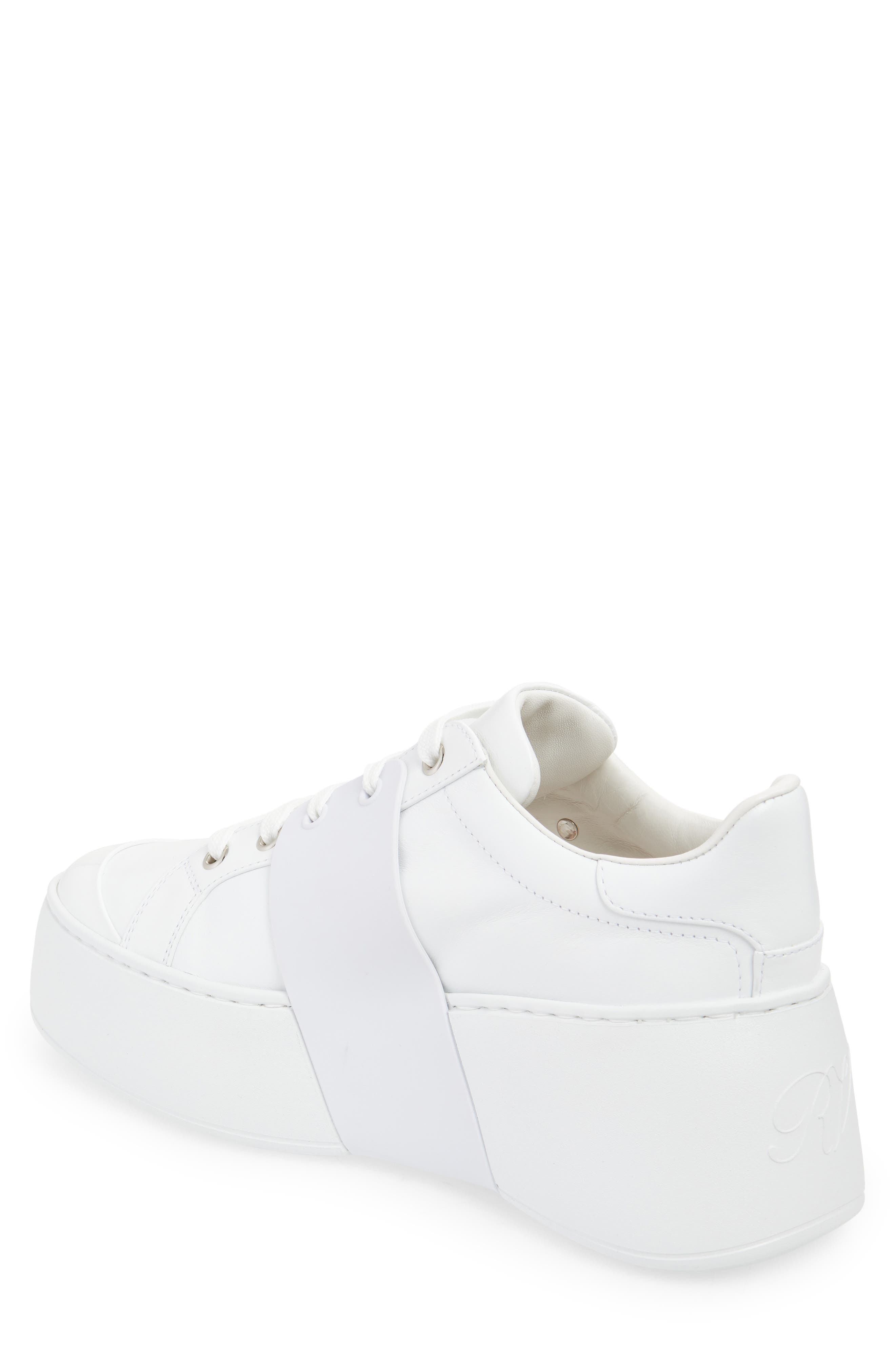 Roger Vivier Viv Skate Platform Sneaker, Alternate, color, Bianco