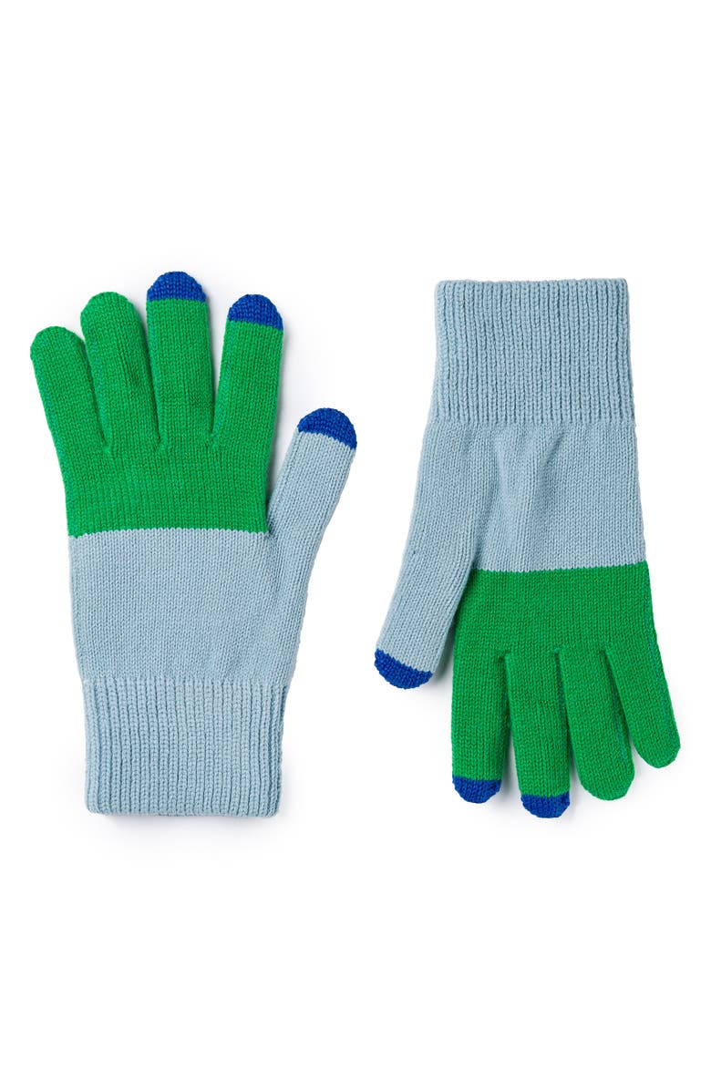 verloop Colorblock Touchscreen Gloves, Alternate, color, Kelly Stone Blue