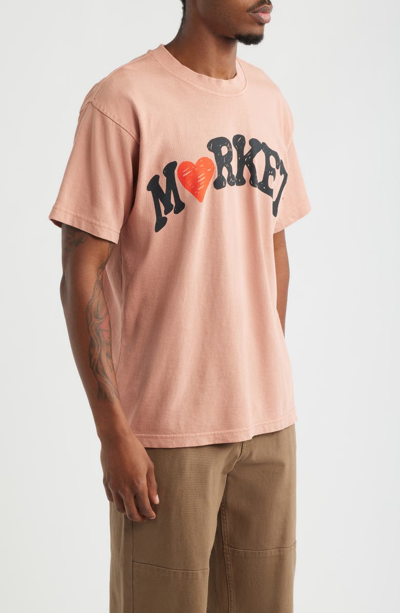 MARKET Heart Arc Cotton Graphic T-Shirt, Alternate, color, Salmon