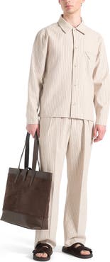 Manière De Voir Leo Pinstripe Overshirt