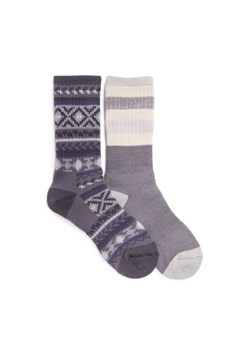 Women's 2 PK Crew Heat Retainer Hiking Socks, Main, color, Amethyst