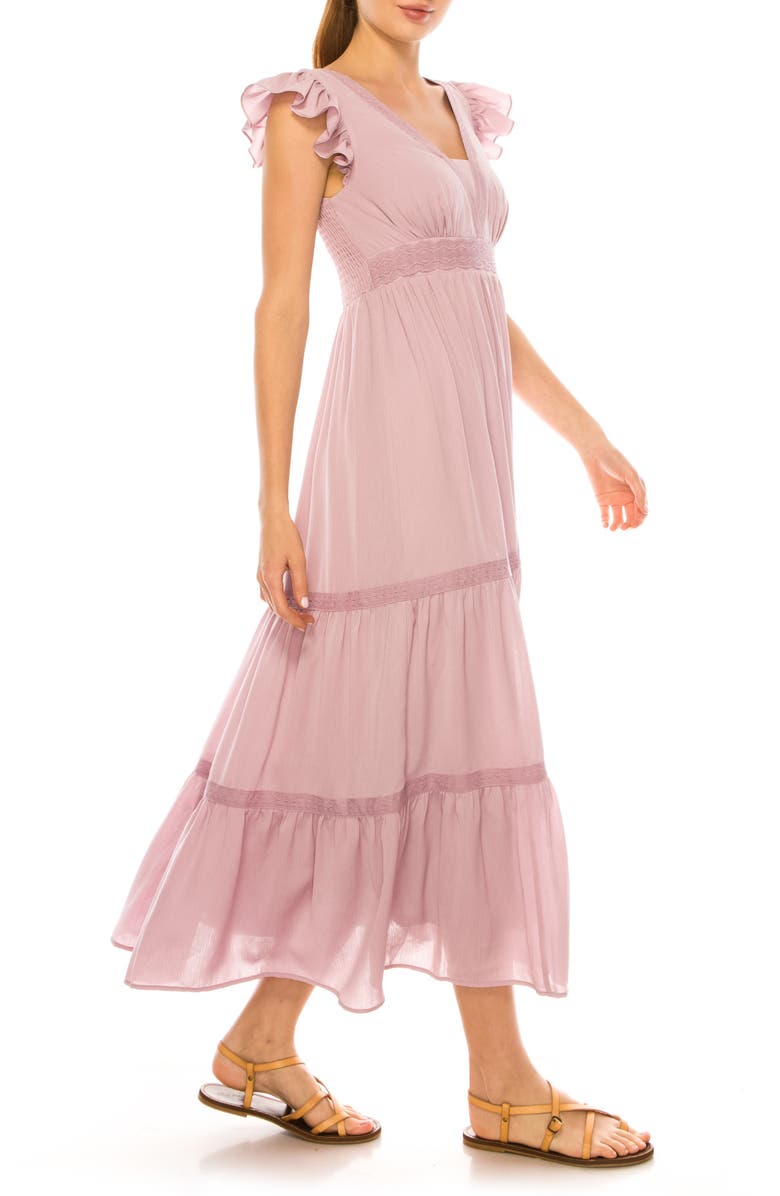 A COLLECTIVE STORY Lace Trim Maxi Dress, Alternate, color, Dawn Pink
