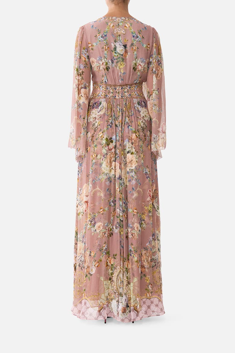 Flared Sleeve Dress, Alternate, color, Chamber Of Blooms