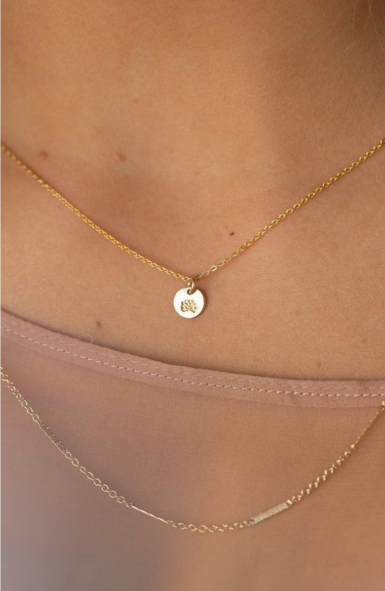 MADE BY MARY November Birth Flower Necklace, Alternate, color, Gold Filled