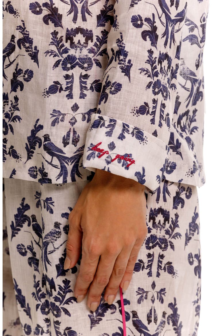 Emma Linen Pajamas, Alternate, color, WHITE