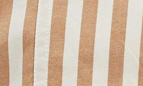 Free People Bailey Stripe Ruffle Hem Cotton Button-up Shirt In Multi