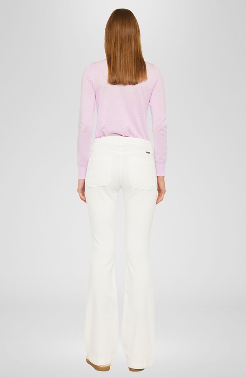 Kancan Yamilet Mid Rise Bootcut Jeans In White