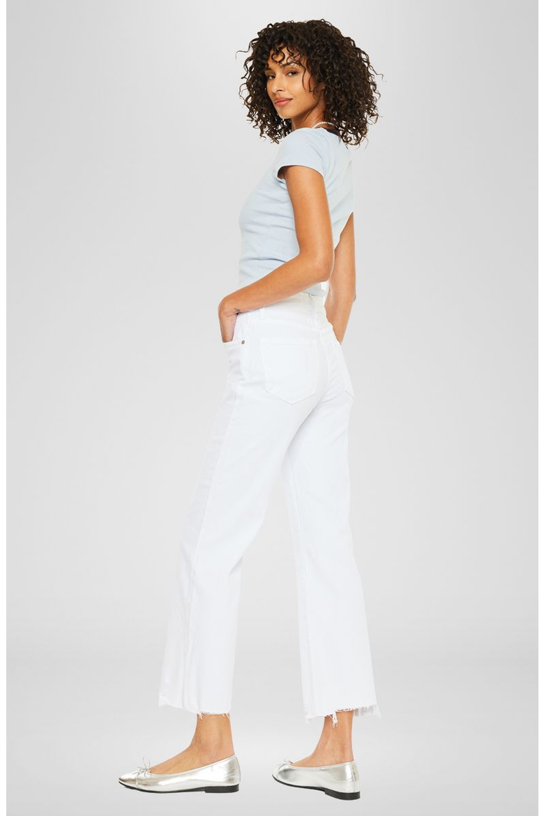 Skyla High Rise Slim Wide Leg Jeans, Alternate, color, White