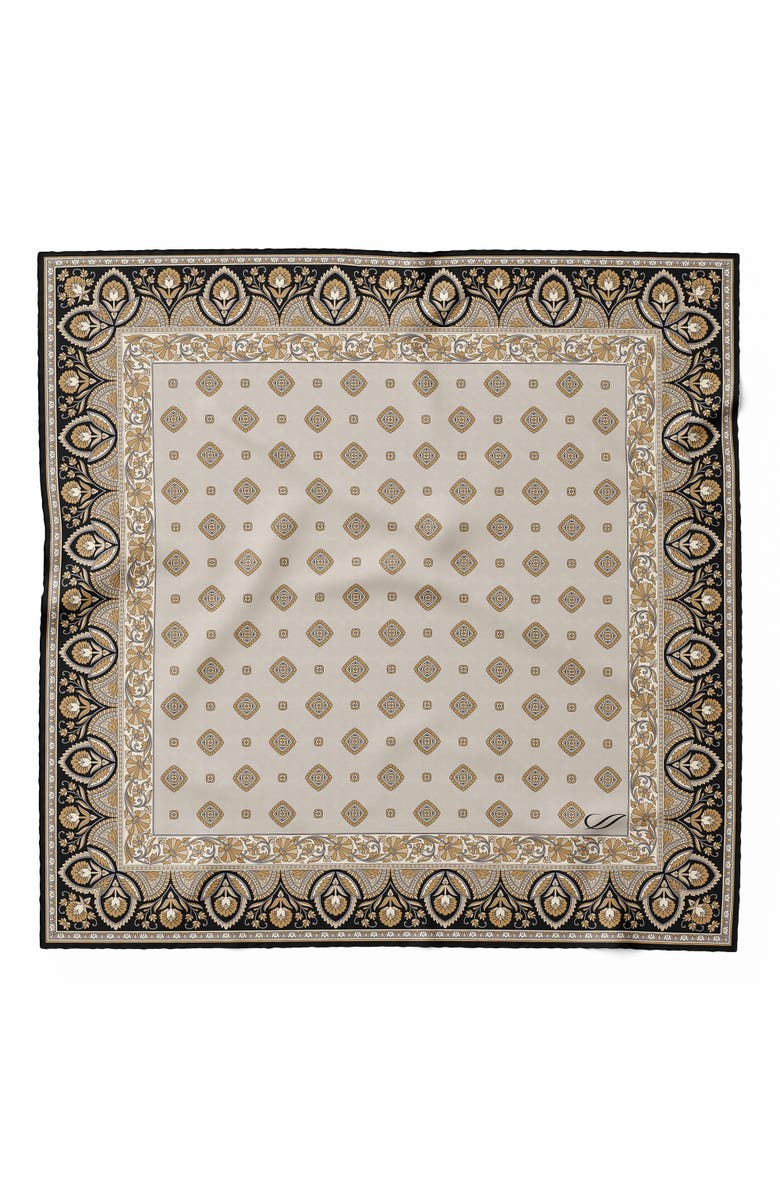 Elizabetta Savino - Silk Pocket Square for Men, Main, color, Light Grey