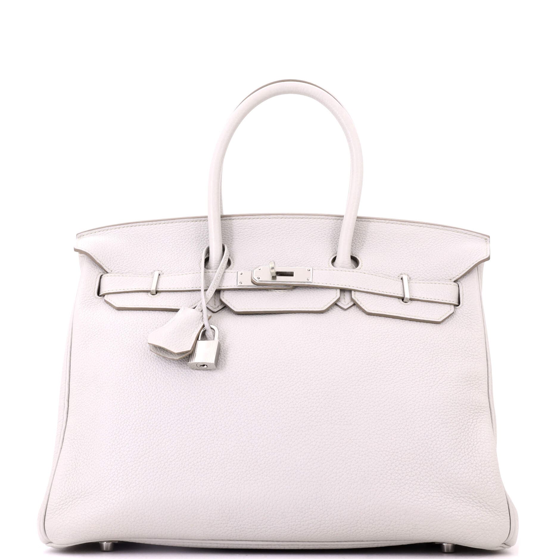 Pre-Owned Hermes Birkin Handbag Grey Togo with Palladium Hardware 35, Main, color, Gris Perle