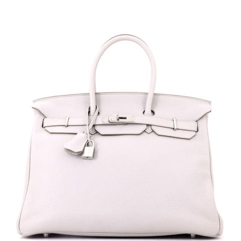 Birkin Handbag Grey Togo with Palladium Hardware 35