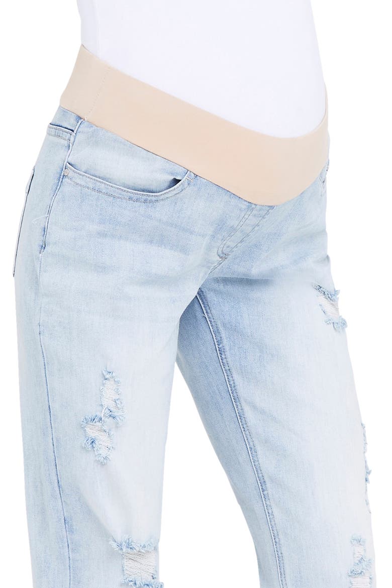 Baxter Ripped Maternity Boyfriend Jeans, Alternate, color, CLEAN FADE