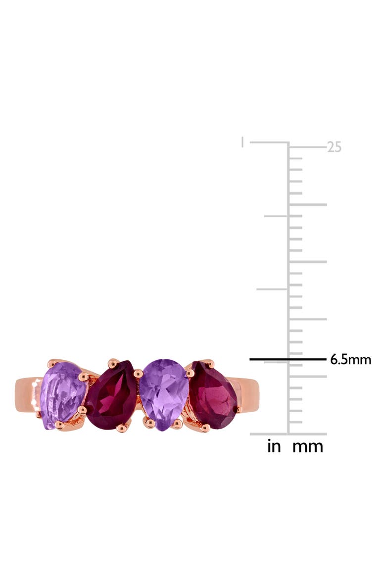 Amethyst & Rhodolite 4-Stone Ring, Alternate, color, Amethyst