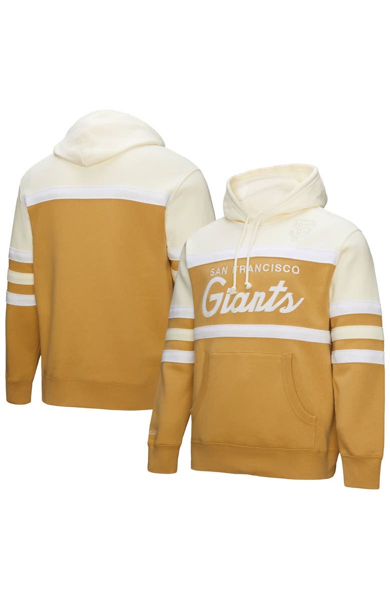 Mitchell & Ness Men's Mitchell & Ness Tan/Cream San Francisco Giants Head Coach Pullover Hoodie, Alternate, color, Tan