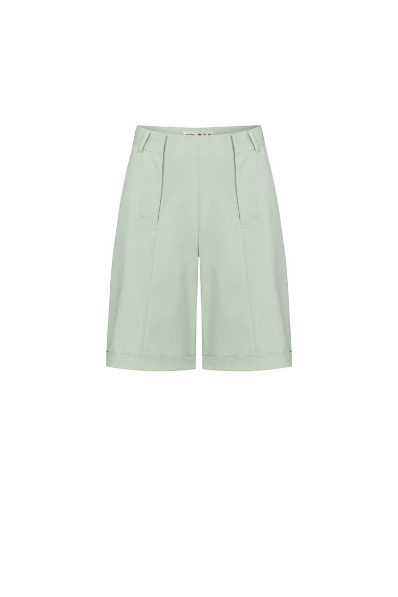 Cotton Free Heaven Casual Two Zipped Shorts, Alternate, color, Light Green