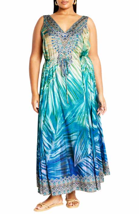City Chic Afterglow Sleeveless Jersey Maxi Dress