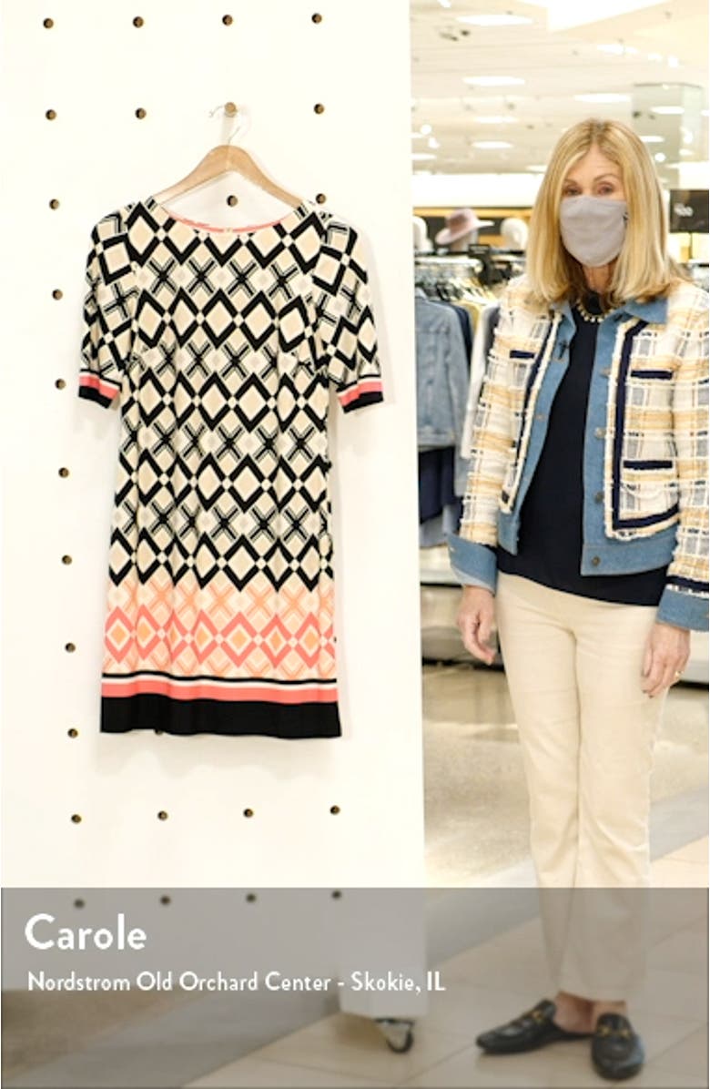 Geo Print Sheath Dress, sales video thumbnail