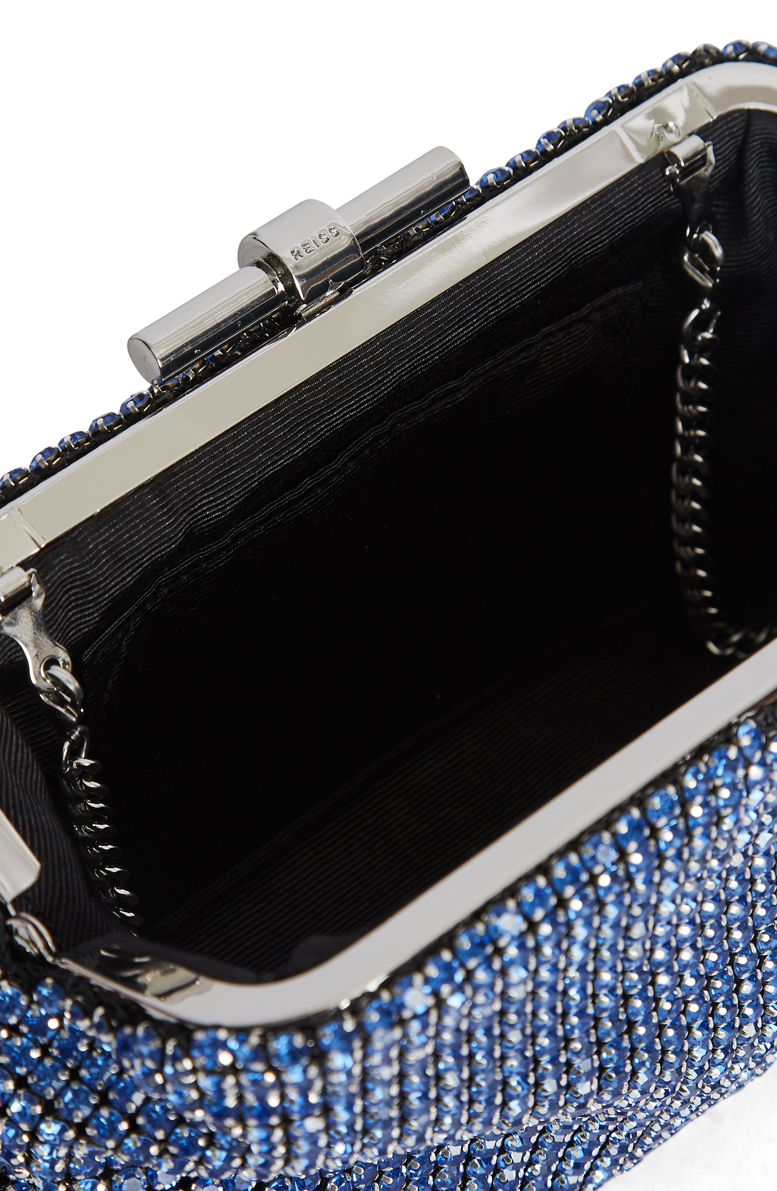 Adaline Crystal Embellished Frame Clutch, Alternate, color, ELECTRIC BLUE
