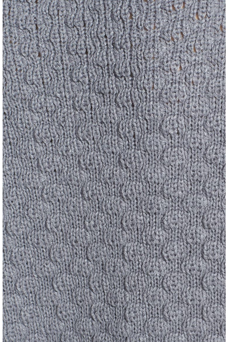 Textured Funnel Neck Sweater, Alternate, color, MID MEDIUM GREY