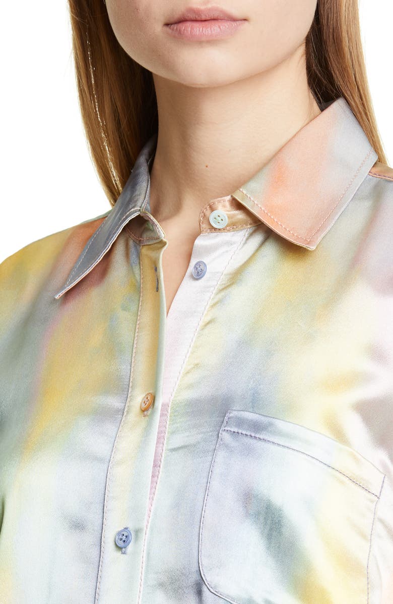 Sies Marjan Sander Tie Dye Satin Shirt, Alternate, color,
