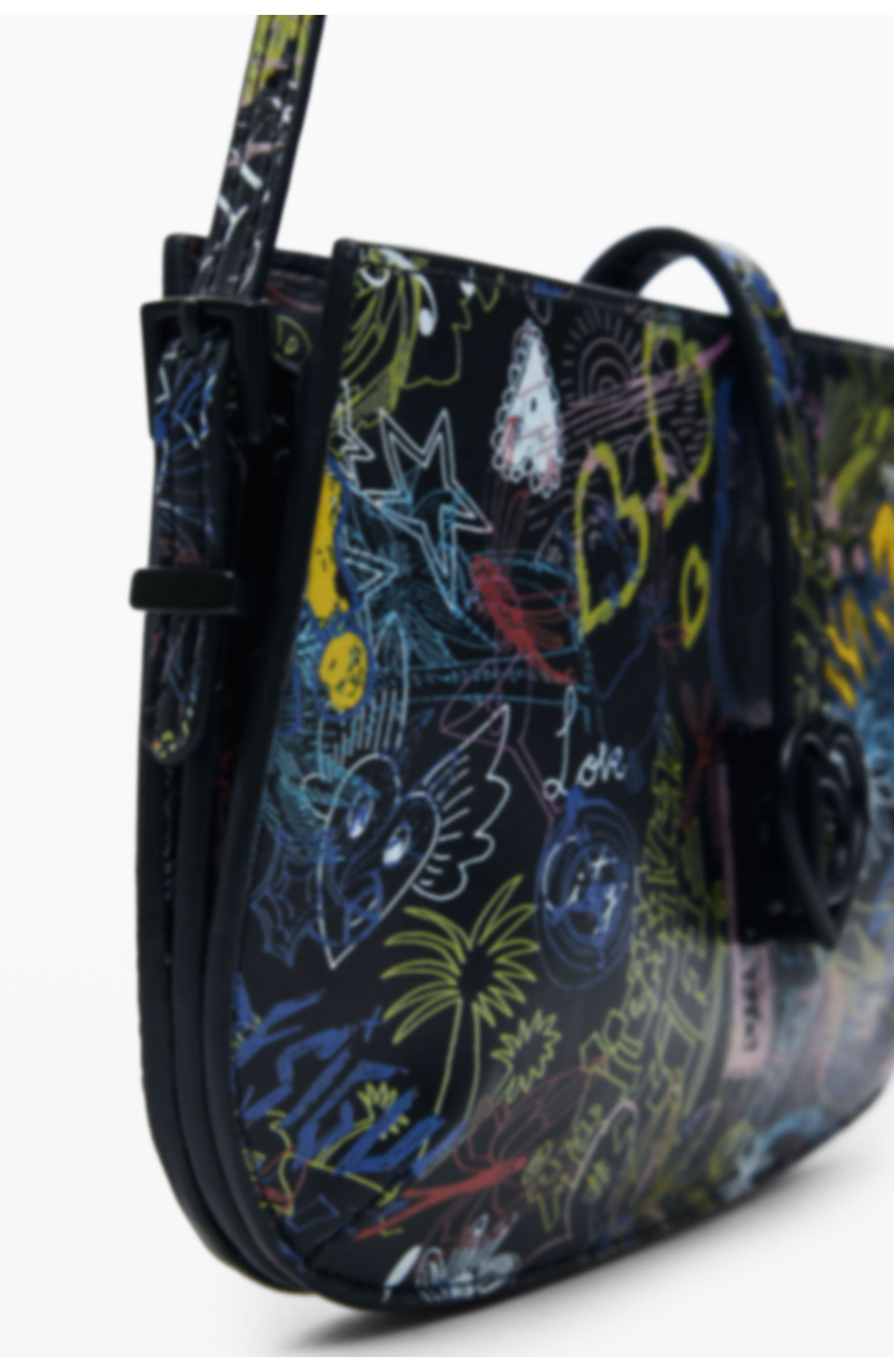 Desigual Butterfly Crossbody Bag, Alternate, color, Black