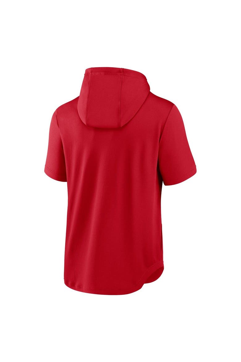 Men's Nike Red Washington Nationals Springer Short Sleeve Team Pullover Hoodie, Alternate, color, Red