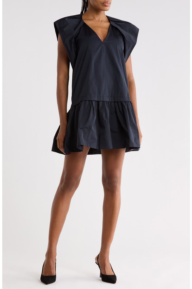 Ember Cap Sleeve Drop Waist Minidress, Main, color, NAVY