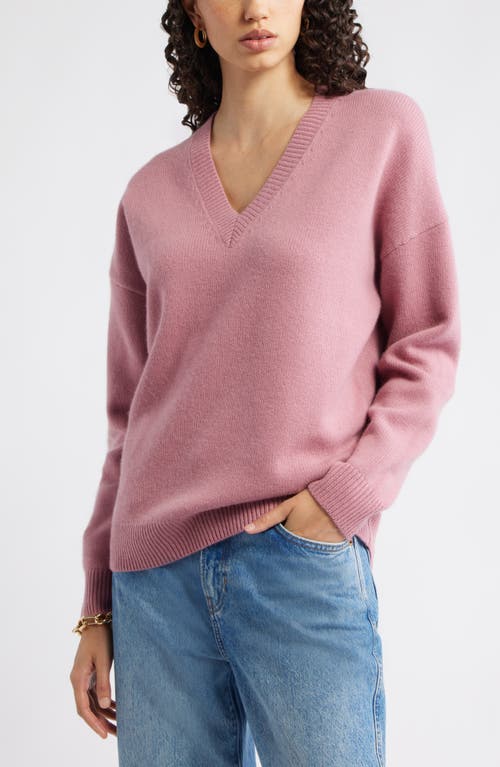Nordstrom V-neck Wool & Cashmere Sweater In Pink