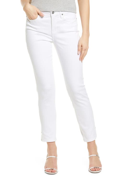 Sheri Side Slit Slim Ankle Jeans
