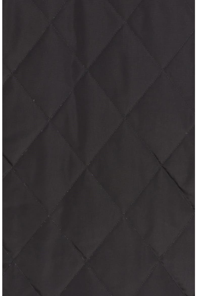 Quilted Down Shirt Jacket, Alternate, color, BLACK