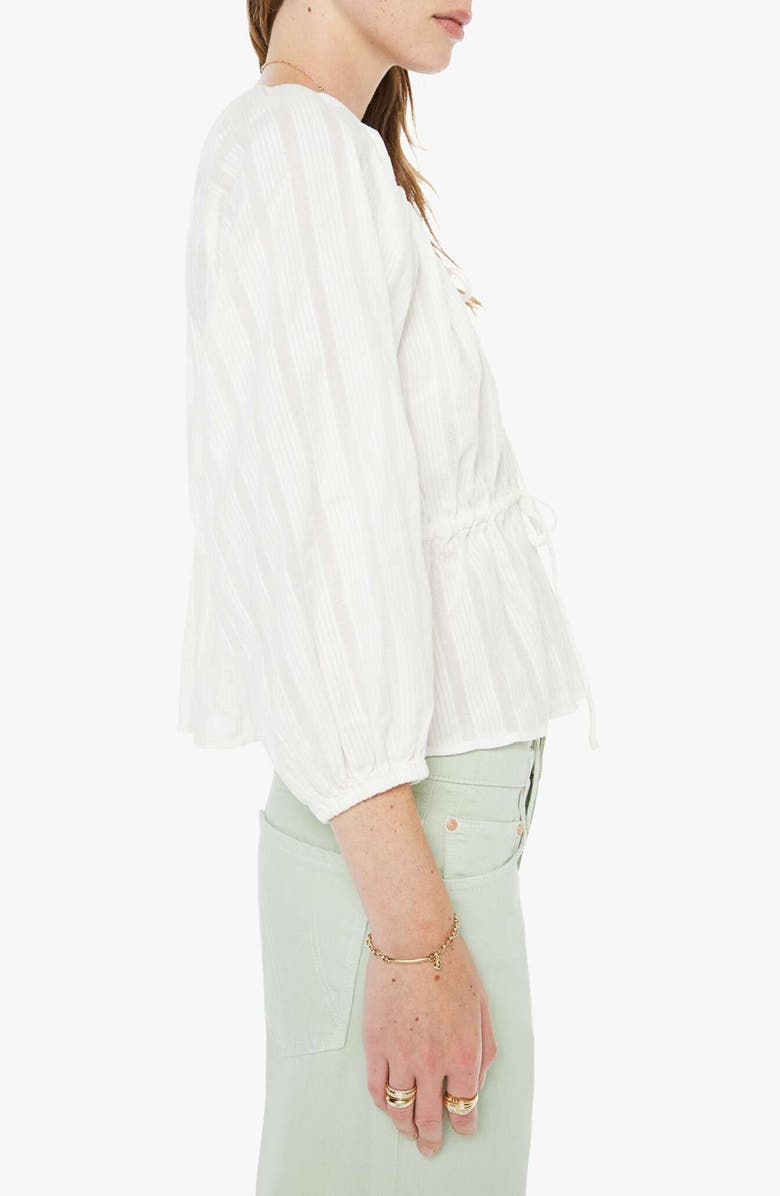 MOTHER The Love Child Split Neck Top, Alternate, color, White