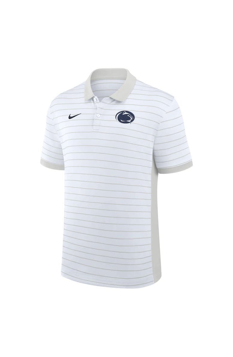 Nike Men's Nike White Penn State Nittany Lions 2025 Early Season Coaches Sideline Victory Stripe Performance Polo, Alternate, color, White