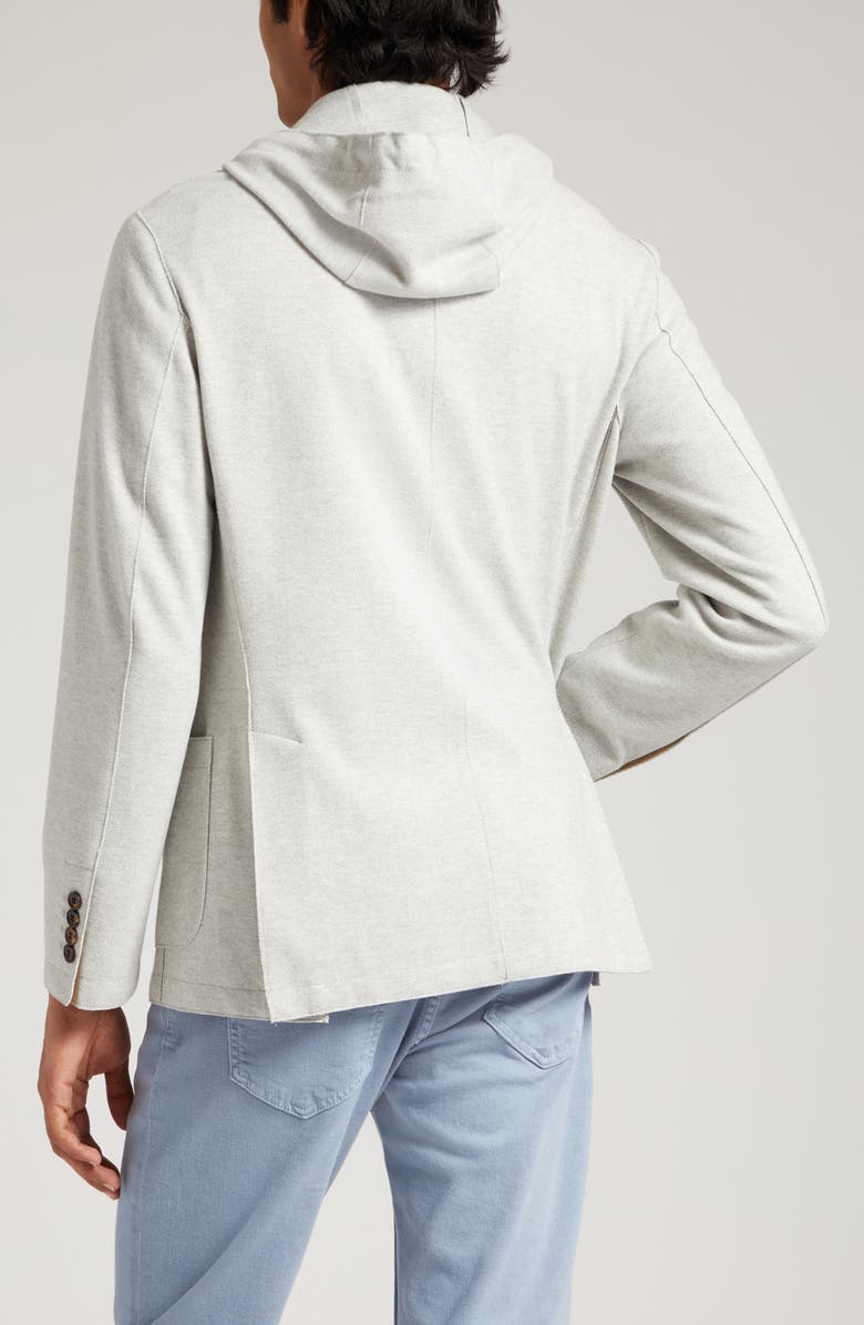 Eleventy Herringbone Blazer with Removable Hooded Bib, Alternate, color, 