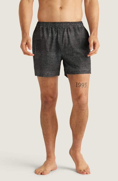 AUTO-REPLY™ Sebastian Print 4-Inch Nylon Swim Trunks in Black/White Micro Dot  product