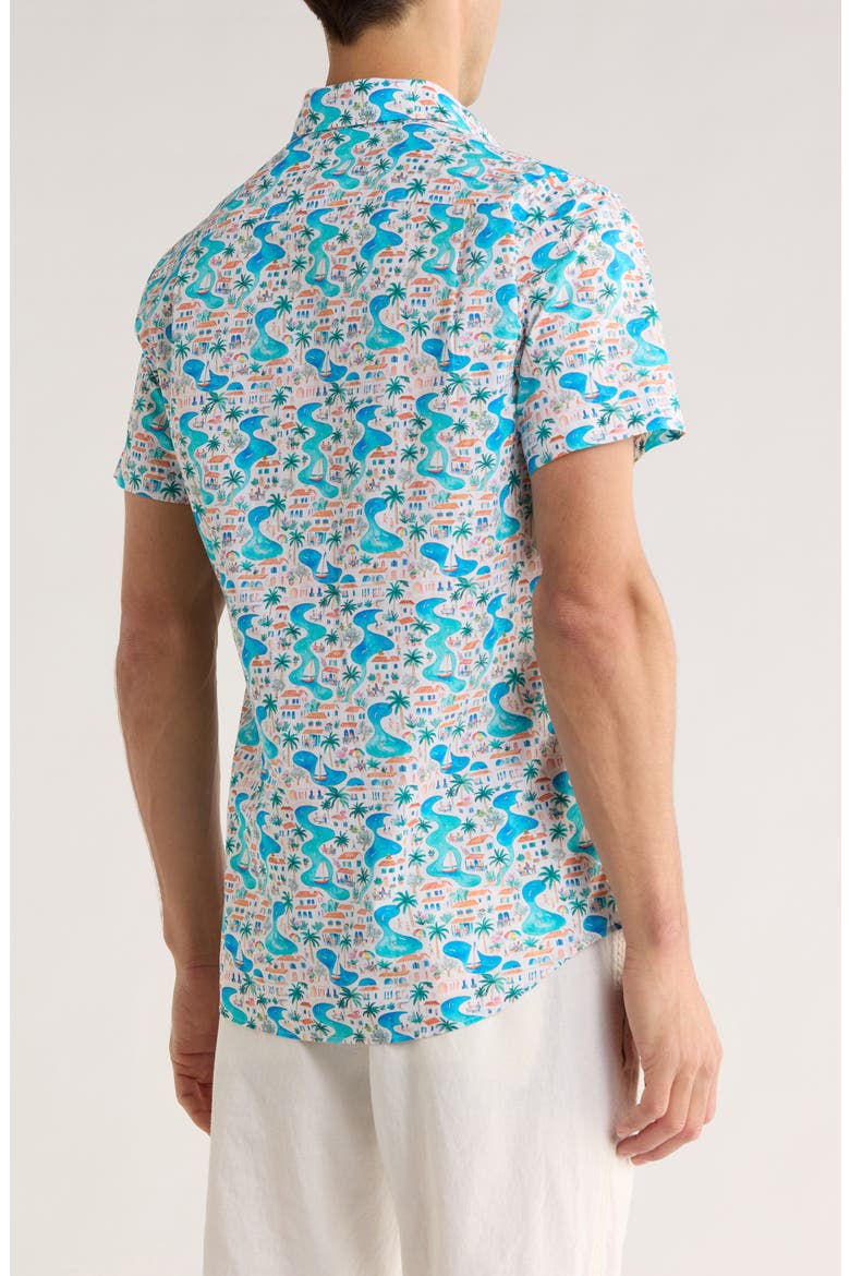 Gap Road Sport Fit Short Sleeve Cotton Button-Up Shirt, Alternate, color, SKY BLUE