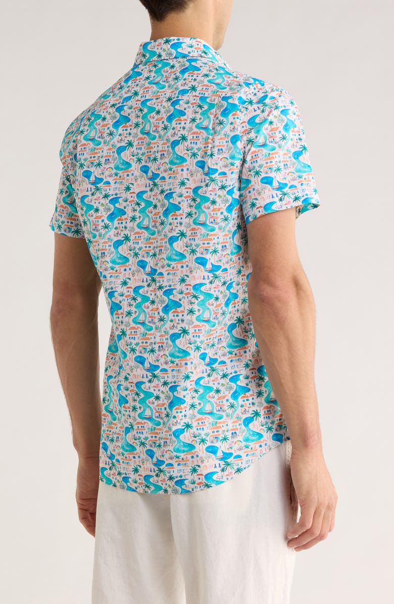 Rodd & Gunn Gap Road Sport Fit Short Sleeve Cotton Button-Up Shirt, Alternate, color, Sky Blue