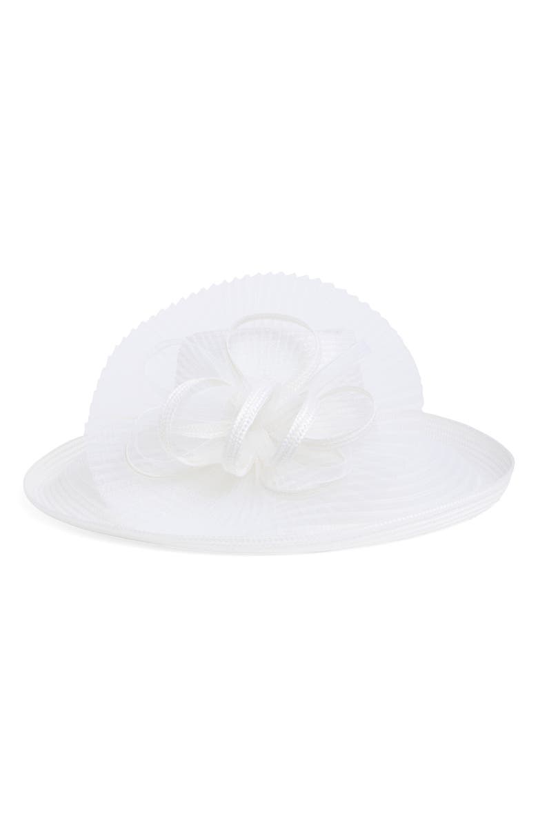 Collection XIIX Swirl Ribbon Fascinator, Main, color, White