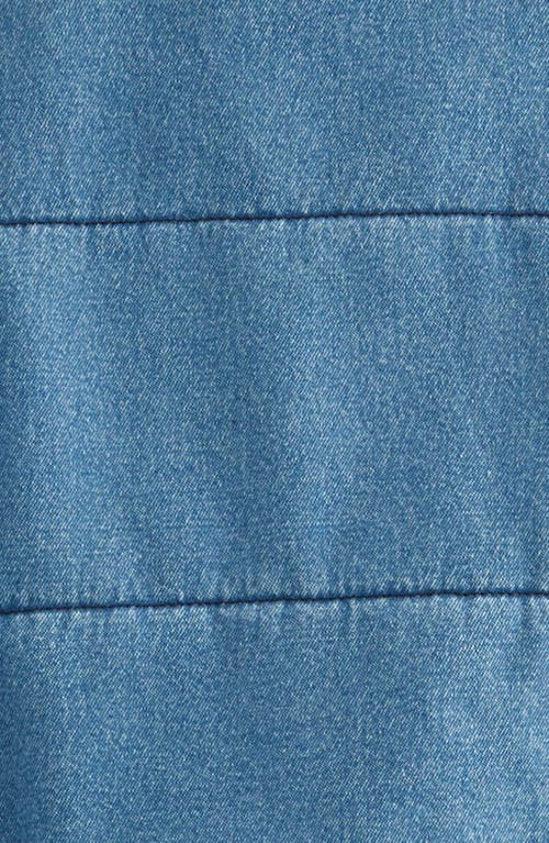 Treasure & Bond Kids' Denim Puffer Jacket In Blue