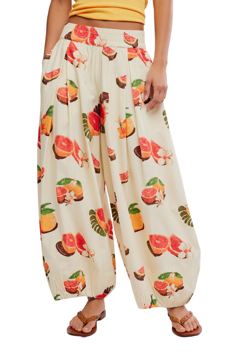 Moonflowr Cotton Blend Balloon Pants, Main, color, FUNKY FRUITS
