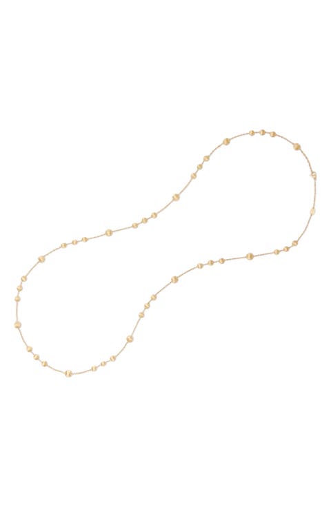 Long Bead Station Necklace