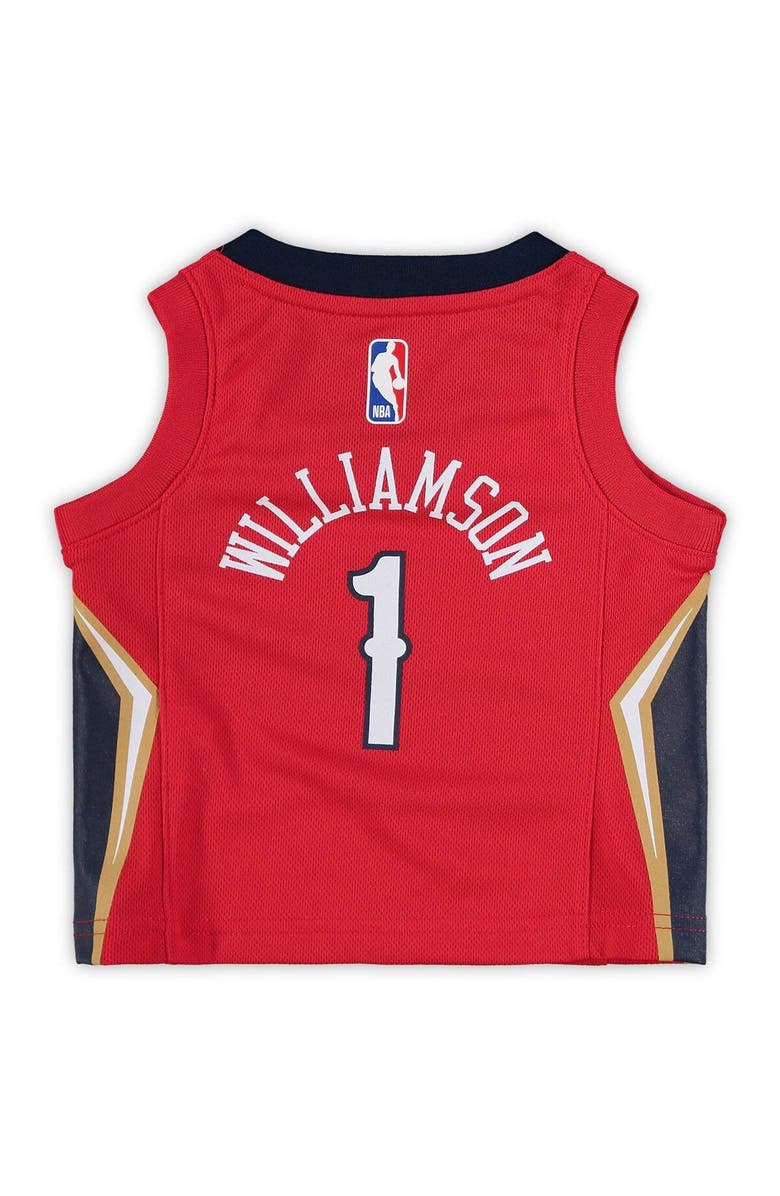 Jordan Brand Infant Jordan Brand Zion Williamson Red New Orleans Pelicans 2020/21 Jersey - Statement Edition, Alternate, color, 