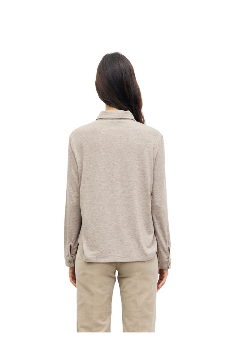 Barba Button Front Shirt, Alternate, color, Beige
