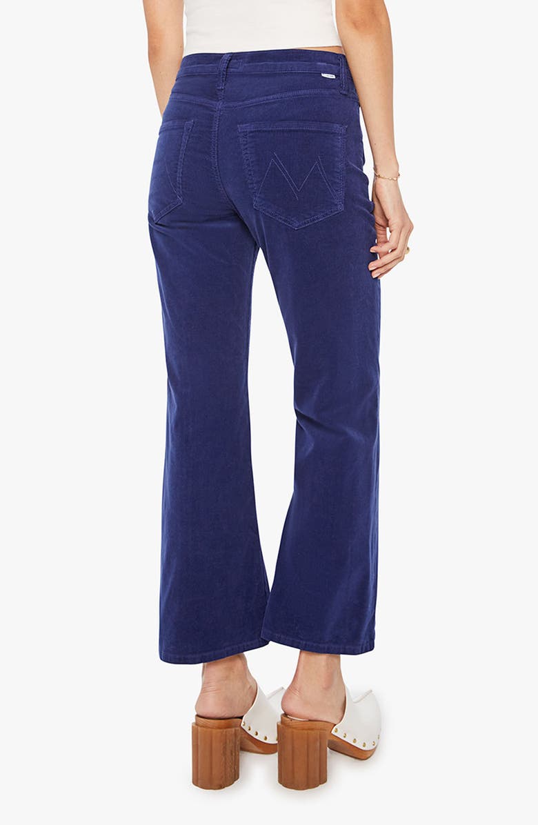 MOTHER The Bookie Flood Bootcut Corduroy Jeans, Alternate, color, Hopscotch- Twilight Blue
