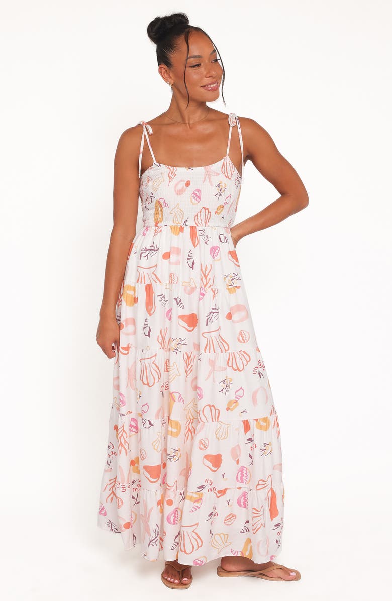 Petal & Pup Bairbre Maxi Dress, Alternate, color, Pink Beach Print