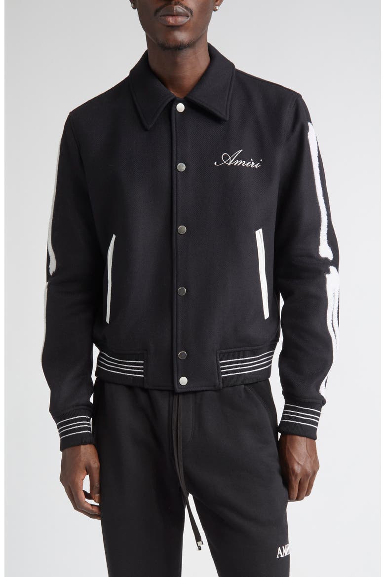 Bones Wool Blend Varsity Jacket (Men) | Nordstrom
