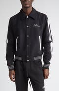 AMIRI Bones Wool Blend Varsity Jacket
