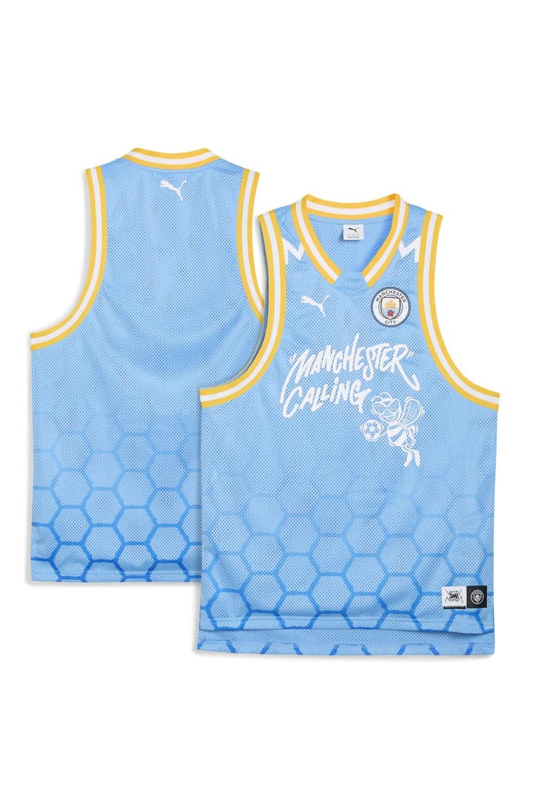 Men's Puma Light Blue Manchester City 2025 FIFA Club World Cup dryCELL Basketball Jersey, Alternate, color, Light Blue