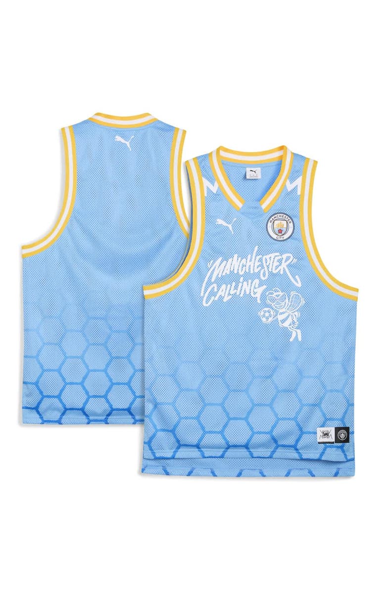 PUMA Men's Puma Light Blue Manchester City 2025 FIFA Club World Cup dryCELL Basketball Jersey, Alternate, color, Light Blue